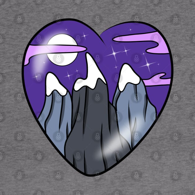 Mountain heart by MelanieJeyakkumar